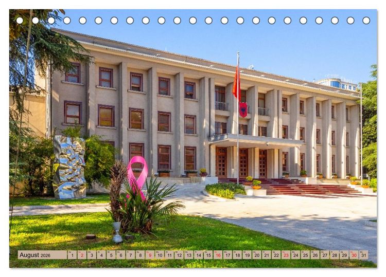Produktbild: Tirana - Herz Albaniens (Tischkalender 2026 DIN A5 quer), CALVENDO Monatskalender