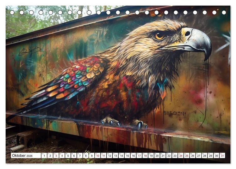 Produktbild: Street Art Graffiti (Tischkalender 2026 DIN A5 quer), CALVENDO Monatskalender