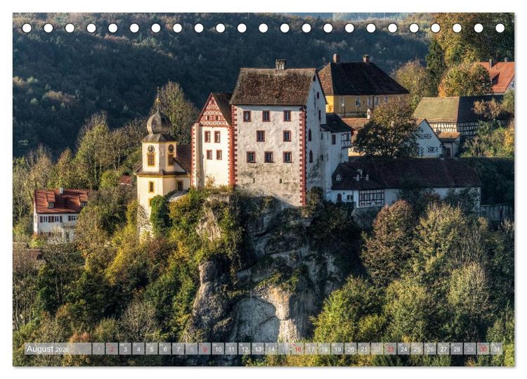 Produktbild: Burgenlandschaft Fr&auml;nkische Schweiz (Tischkalender 2026 DIN A5 quer), CALVENDO Monatskalender