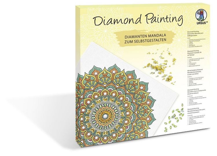 Produktbild: Diamond Painting "Diamantane Mandala Set 7", mit / orange / gelb