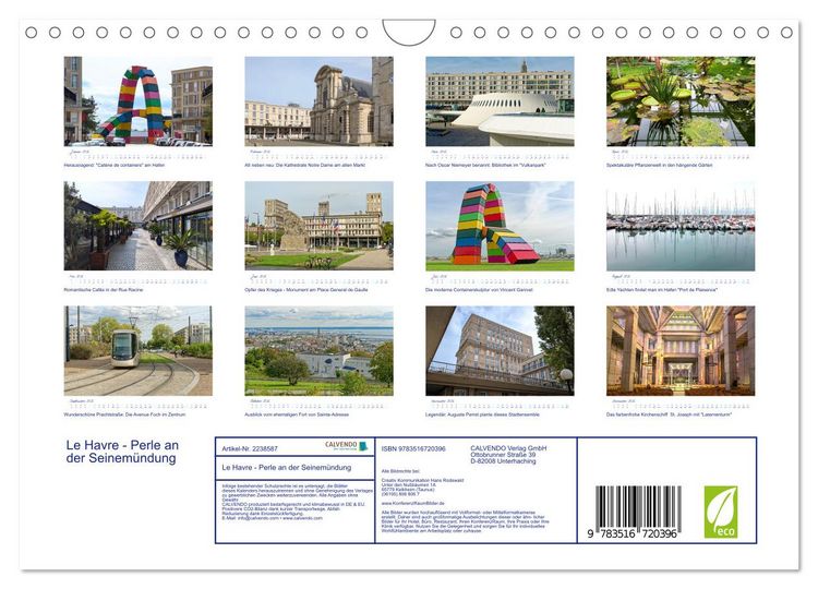 Produktbild: Le Havre - Perle an der Seinem&uuml;ndung (Wandkalender 2026 DIN A4 quer), CALVENDO Monatskalender