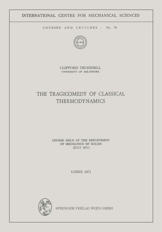 Produktbild: The Tragicomedy of Classical Thermodynamics