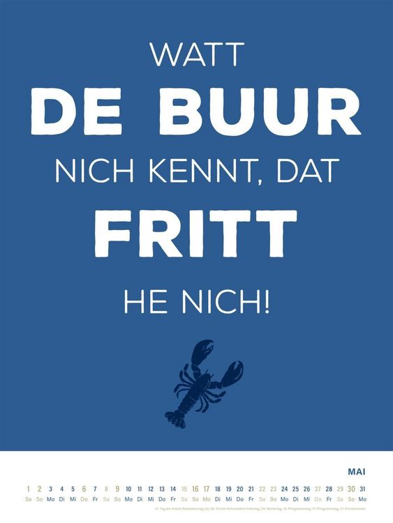Produktbild: MOIN!: Wandkalender 2027 - Watt mutt, dat mutt