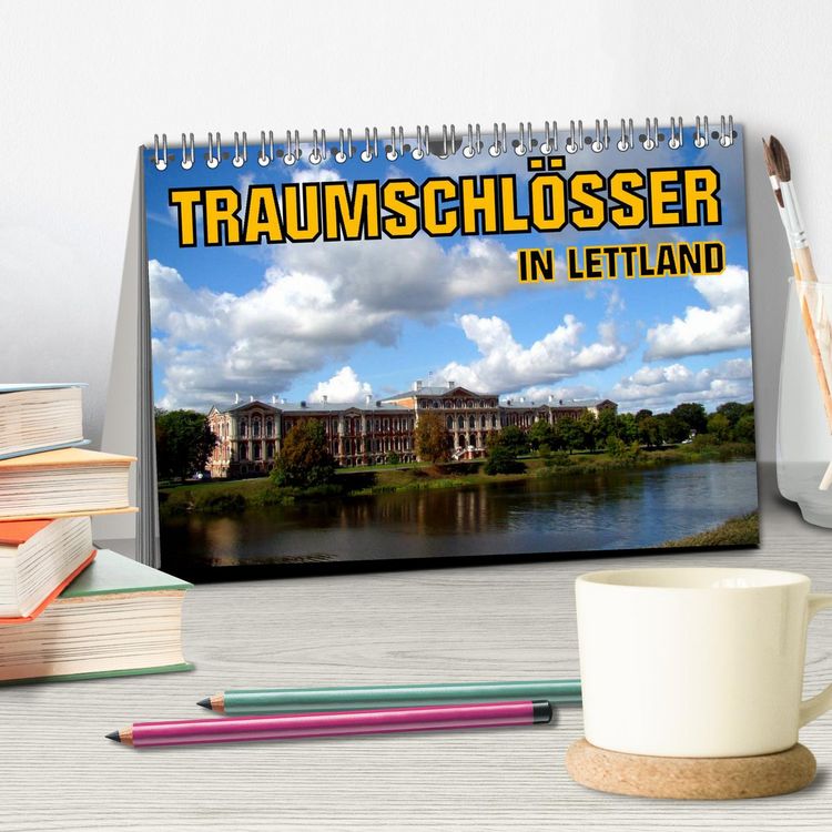 Produktbild: Traumschl&ouml;sser in Lettland (Tischkalender 2026 DIN A5 quer), CALVENDO Monatskalender
