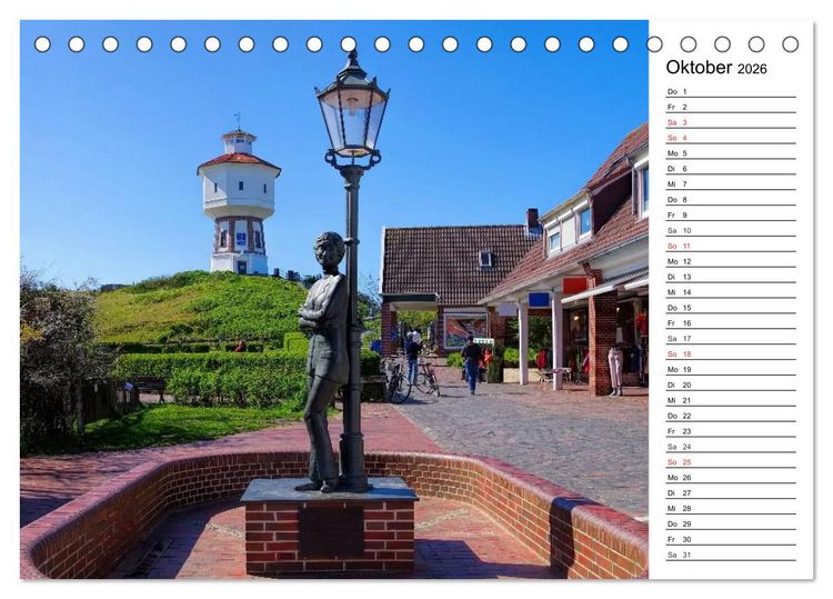 Produktbild: Langeoog - Sch&ouml;nste Insel Ostfrieslands (Tischkalender 2026 DIN A5 quer), CALVENDO Monatskalender
