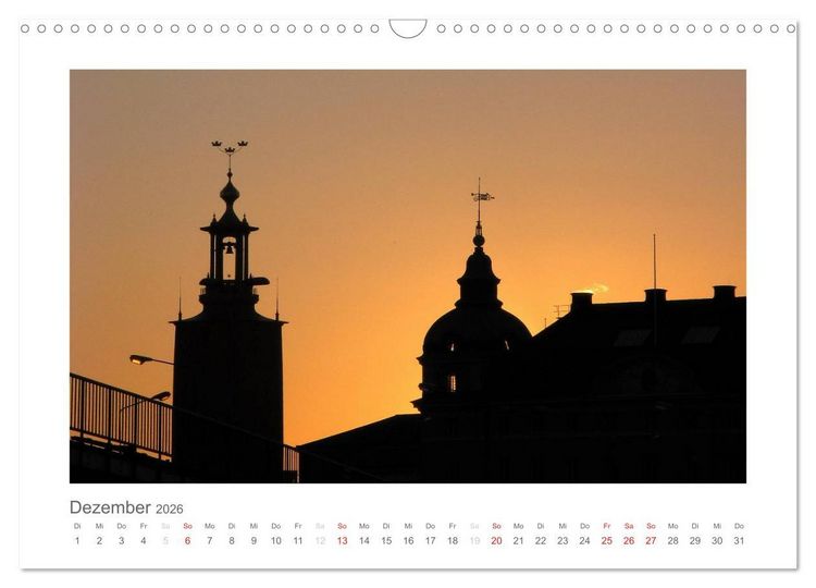 Produktbild: Stockholm - Licht des Nordens (Wandkalender 2026 DIN A3 quer), CALVENDO Monatskalender