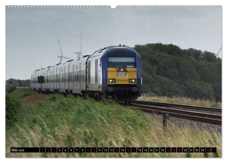 Produktbild: Die Marschbahn (hochwertiger Premium Wandkalender 2026 DIN A2 quer), Kunstdruck in Hochglanz
