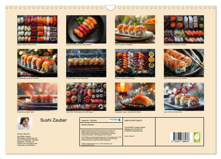 Produktbild: Sushi Zauber (Wandkalender 2026 DIN A3 quer), CALVENDO Monatskalender