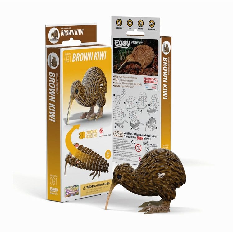 Produktbild: EUGY - 3D Bastelset Brauner Kiwi