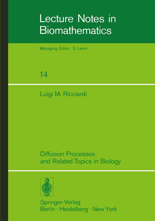 Produktbild: Diffusion Processes and Related Topics in Biology