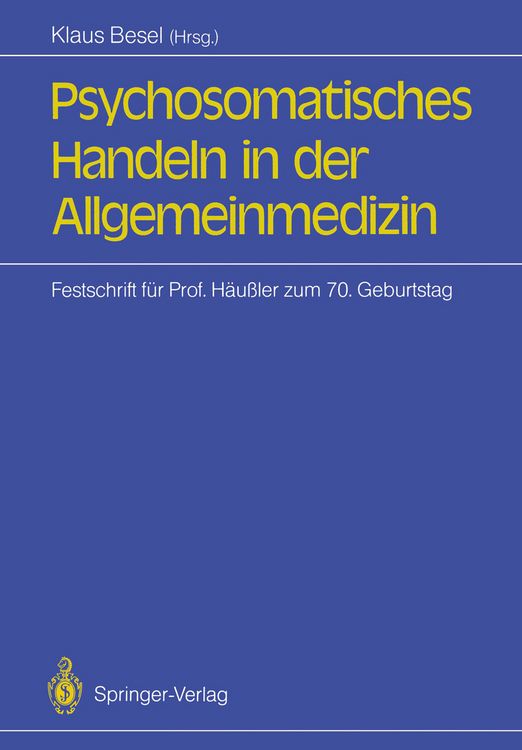 Produktbild: Psychosomatisches Handeln in der Allgemeinmedizin