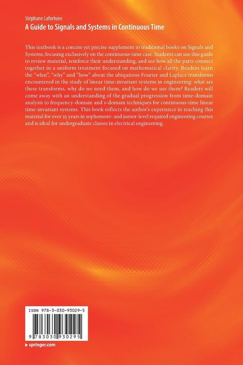 Produktbild: A Guide to Signals and Systems in Continuous Time