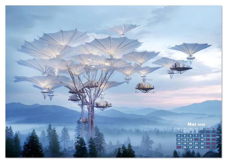 Produktbild: Aerospira (hochwertiger Premium Wandkalender 2026 DIN A2 quer), Kunstdruck in Hochglanz