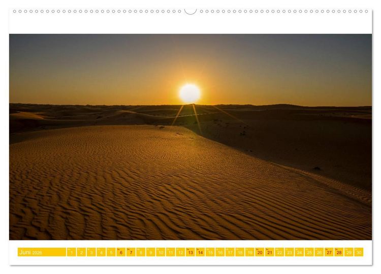 Produktbild: Die W&uuml;ste von Dubai (hochwertiger Premium Wandkalender 2026 DIN A2 quer), Kunstdruck in Hochglanz