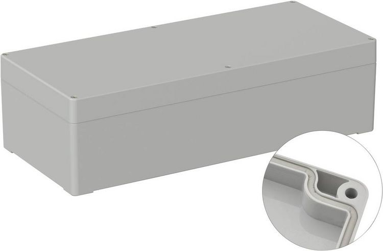 Produktbild: TRU COMPONENTS TC-9065720 Industrie-Geh&auml;use 360 x 160 x 100 ABS Lichtgrau (RAL 7035) 1St.