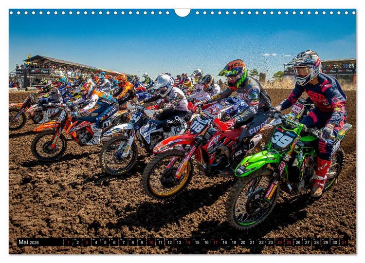 Produktbild: Blickpunkte Motocross (Wandkalender 2026 DIN A3 quer), CALVENDO Monatskalender