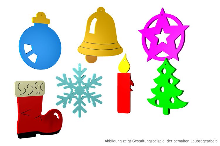 Produktbild: Laubs&auml;gevorlage Weihnachtsbaumschmuck