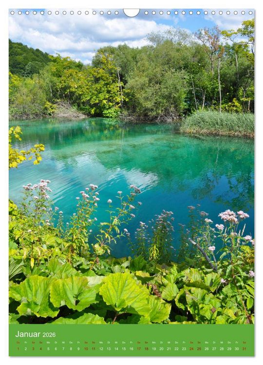 Produktbild: Erlebe mit mir die Zauberwelt der Plitvicer Seen (Wandkalender 2026 DIN A3 hoch), CALVENDO Monatskalender