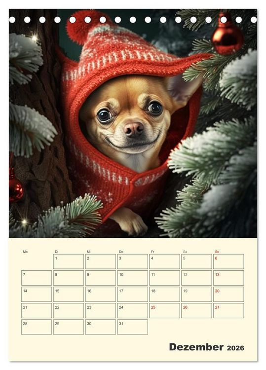 Produktbild: Witzige Chihuahuas. Gl&uuml;ckliche Temperamentb&uuml;ndel (Tischkalender 2026 DIN A5 hoch), CALVENDO Monatskalender