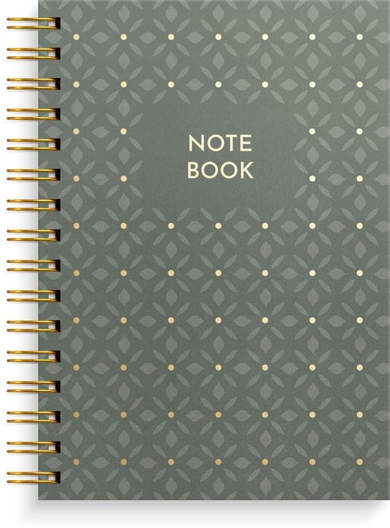 Produktbild: Burde Notizbuch A5 green pattern