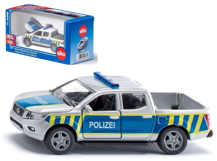 Produktbild: Siku 2317 - Nissan Navara Bundespolizei, 106x38x40mm, SikuSuper