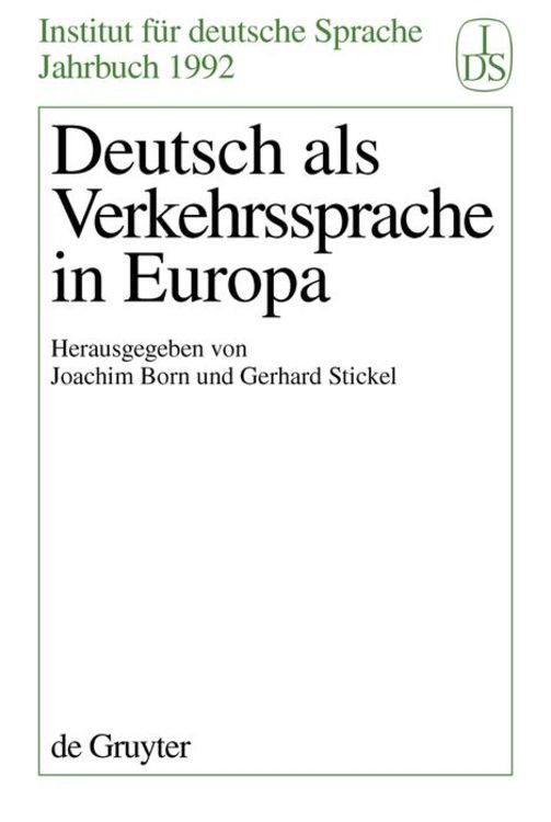 Produktbild: Deutsch als Verkehrssprache in Europa
