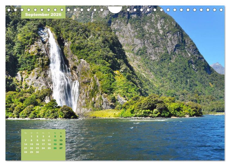 Produktbild: Erlebe mit mir die H&ouml;hepunkte von Neuseeland (Wandkalender 2026 DIN A4 quer), CALVENDO Monatskalender