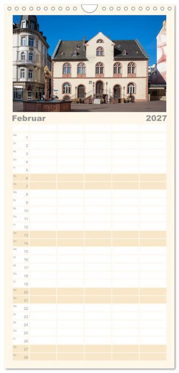 Produktbild: Familienplaner 2027 - Daheim in Wiesbaden mit 5 Spalten (Wandkalender, 21 x 45 cm) CALVENDO