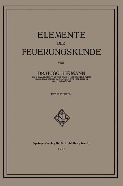 Produktbild: Elemente der Feuerungskunde