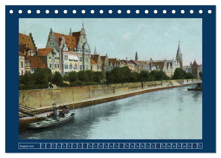 Produktbild: Historisches Bremen an der Weser von 1888 bis 1918 (Tischkalender 2026 DIN A5 quer), CALVENDO Monatskalender