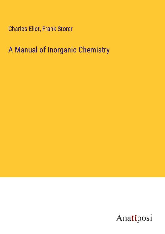 Produktbild: A Manual of Inorganic Chemistry