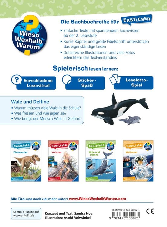 Produktbild: Wieso? Weshalb? Warum? Erstleser, Band 3: Wale und Delfine