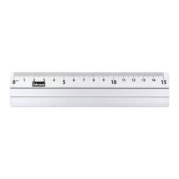 Produktbild: Idena Lineal Aluminium silber 15cm Blister