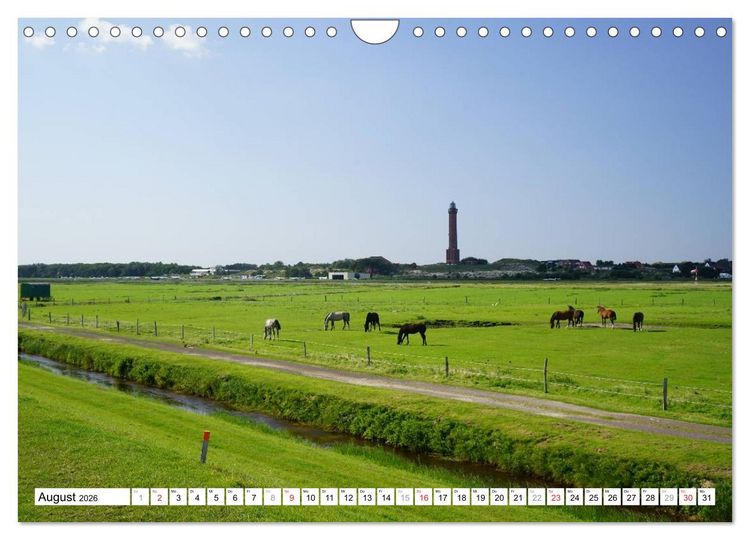 Produktbild: Norderney - von barfu&szlig; bis Lackschuh (Wandkalender 2026 DIN A4 quer), CALVENDO Monatskalender