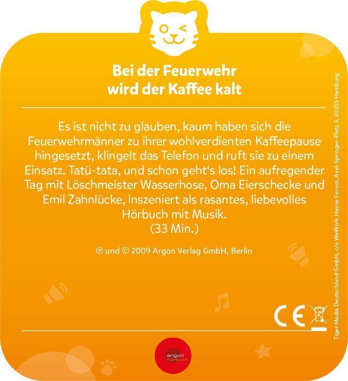 Produktbild: tigercard - Bei der Feuerwehr wird der Kaffee kalt