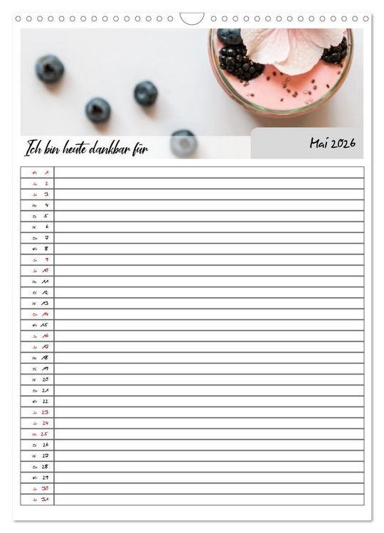 Produktbild: Ich bin dankbar - ein Jahr voller Achtsamkeit (Wandkalender 2026 DIN A3 hoch), CALVENDO Monatskalender
