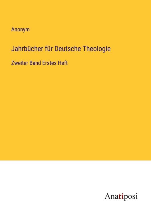 Produktbild: Jahrb&uuml;cher f&uuml;r Deutsche Theologie