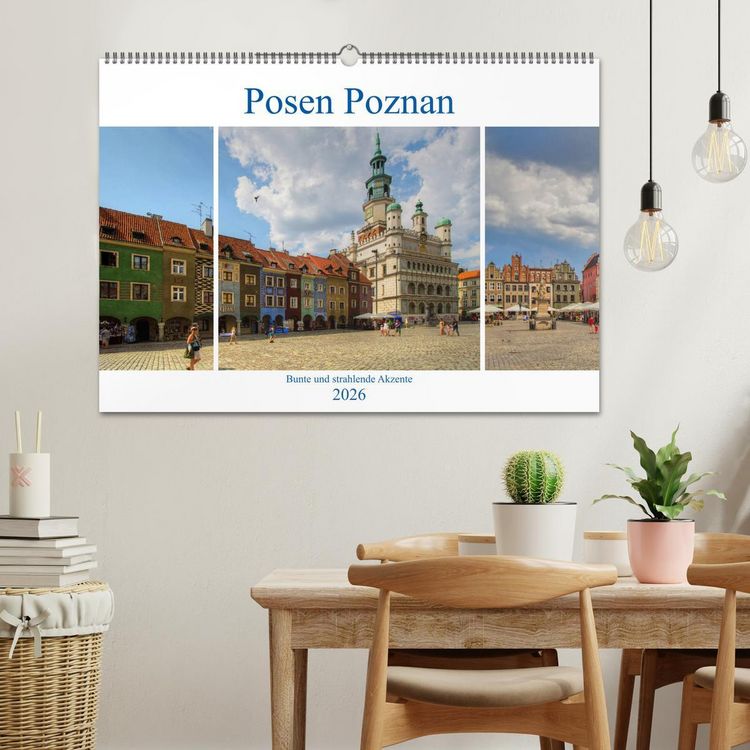 Produktbild: Posen Poznan - Bunte und strahlende Akzente (Wandkalender 2026 DIN A2 quer), CALVENDO Monatskalender