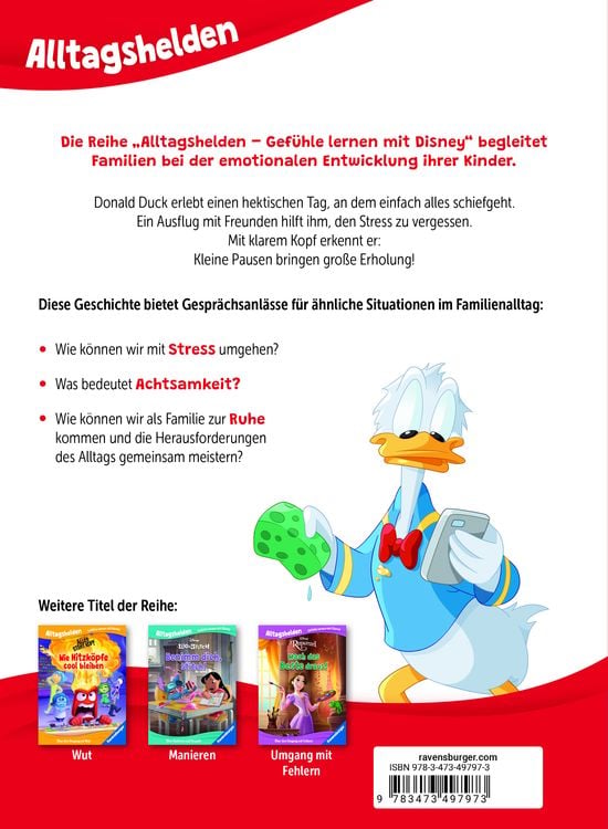 Produktbild: Alltagshelden - Gef&uuml;hle lernen mit Disney: Disney Micky Maus & Freunde - Eins nach dem anderen, Donald! &Uuml;ber Achtsamkeit und Gelassenheit.