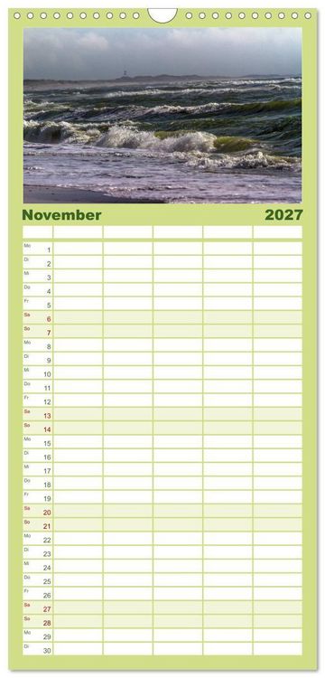 Produktbild: Familienplaner 2027 - Sehnsucht D&auml;nemark - Danmark mit 5 Spalten (Wandkalender, 21 x 45 cm) CALVENDO