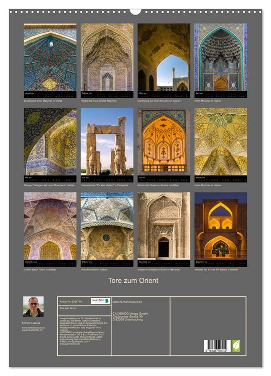 Produktbild: Tore zum Orient (Wandkalender 2026 DIN A2 hoch), CALVENDO Monatskalender