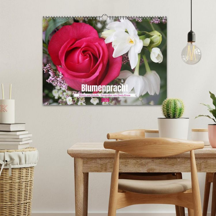 Produktbild: Blumenpracht - Bl&uuml;ten und Str&auml;u&szlig;e (Wandkalender 2026 DIN A3 quer), CALVENDO Monatskalender