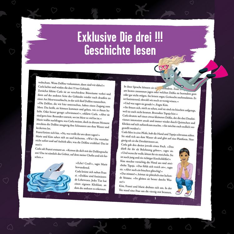 Produktbild: Krimipuzzle Die drei !!! Der Schatz der Delfine