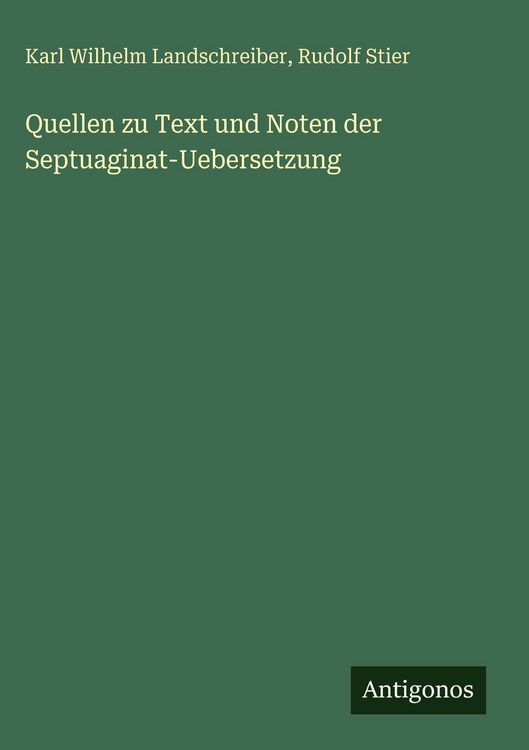 Produktbild: Quellen zu Text und Noten der Septuaginat-Uebersetzung