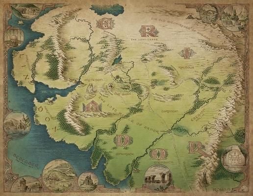 Produktbild: The One Ring: Map of Eriador 1000 Piece Jigsaw Puzzle