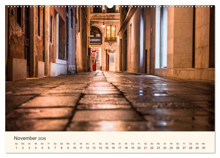 Produktbild: Venedig bei Tag und Nacht (hochwertiger Premium Wandkalender 2026 DIN A2 quer), Kunstdruck in Hochglanz