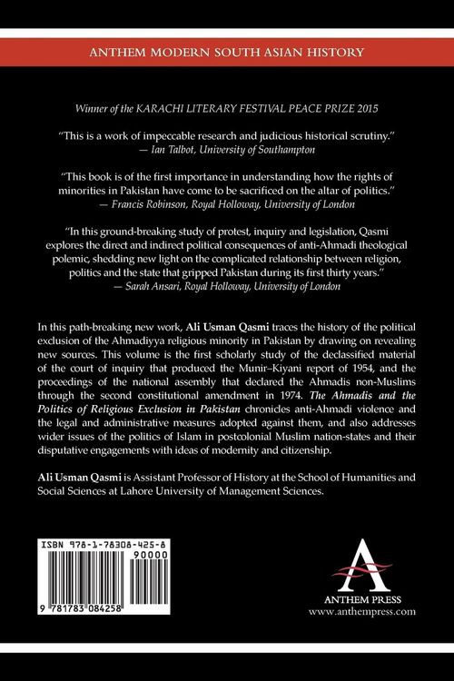Produktbild: The Ahmadis and the Politics of Religious Exclusion in Pakistan