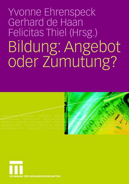 Produktbild: Bildung: Angebot oder Zumutung?