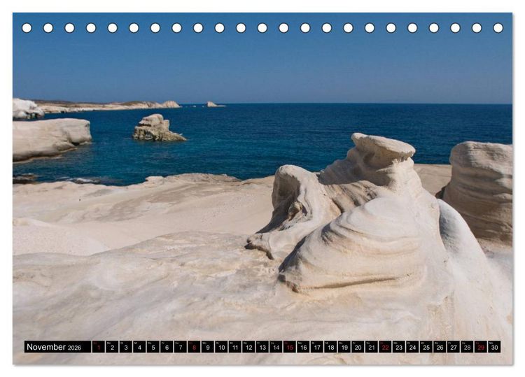 Produktbild: Milos, Insel der Farben (Tischkalender 2026 DIN A5 quer), CALVENDO Monatskalender