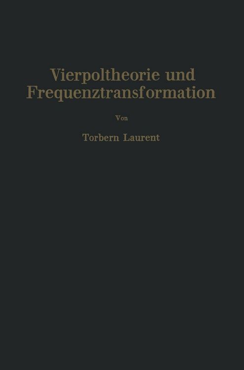 Produktbild: Vierpoltheorie und Frequenztransformation